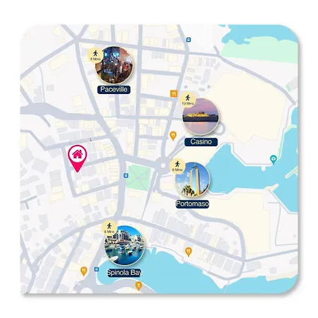 Super Location, St Julians, 2 Bedroom, Paceville 7 By Vaganza Апартаменты *